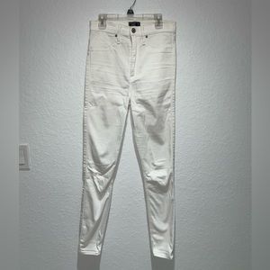 Abercrombie & Fitch White Ultra High Rise Jean Leggings